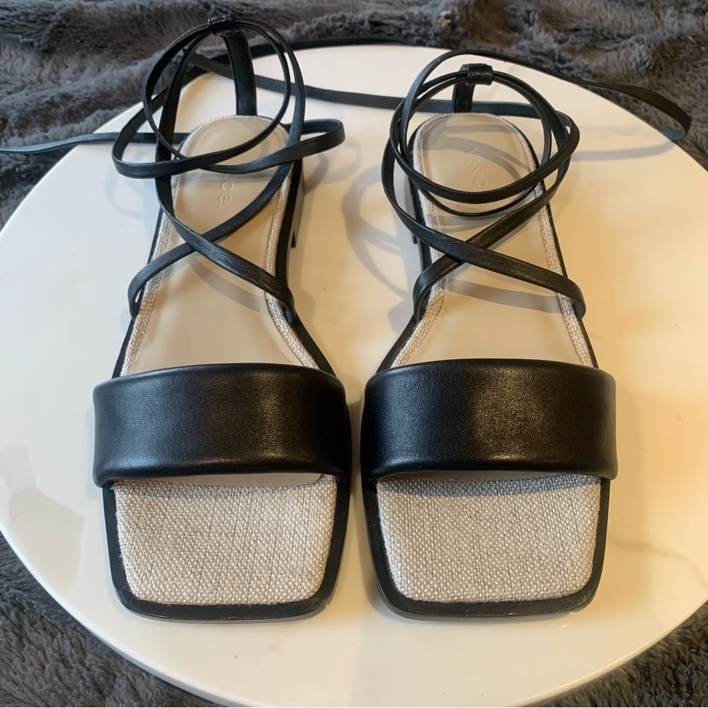 Vince Layla Leather Wrap Sandals - Picture 2 of 10